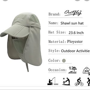 Outfly full sun protection Shawl baseball Hat